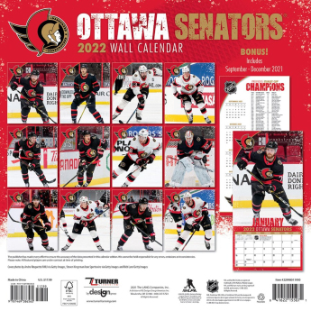 Ottawa Senators календар 2022 wall calendar