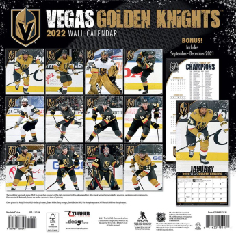 Vegas Golden Knights календар 2022 wall calendar
