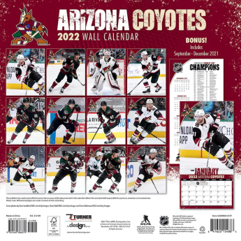 Arizona Coyotes календар 2022 wall calendar