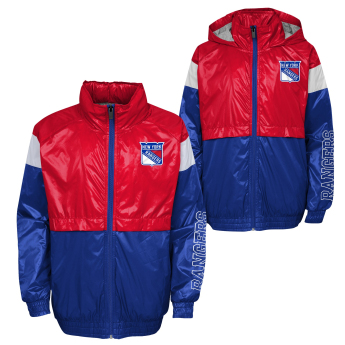 New York Rangers детско яке с качулка Goal Line Stance Full-Zip Windbreaker