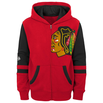 Chicago Blackhawks детски суитшърт с качулка faceoff colorblocked fleece full-zip