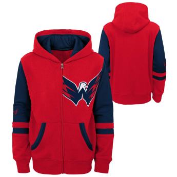Washington Capitals детски суитшърт с качулка faceoff colorblocked fleece full-zip