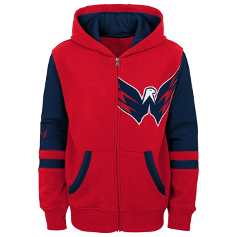 Washington Capitals детски суитшърт с качулка faceoff colorblocked fleece full-zip