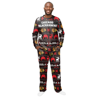Chicago Blackhawks мъжка пижама ugly holiday pajamas nhl