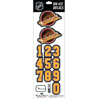 Vancouver Canucks стикери за каска decals retro