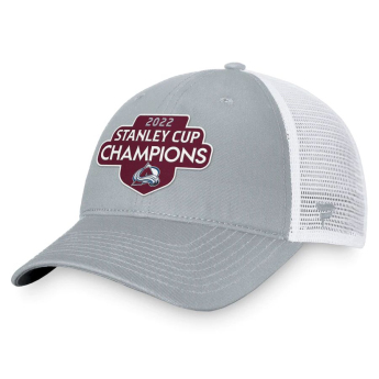 Colorado Avalanche баскетболна шапка с козирка 2022 Stanley Cup Champions Locker Room Trucker Adjustable