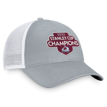 Colorado Avalanche баскетболна шапка с козирка 2022 Stanley Cup Champions Locker Room Trucker Adjustable