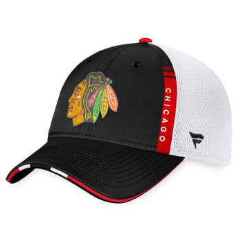 Chicago Blackhawks баскетболна шапка с козирка 2022 NHL Draft Authentic Pro On Stage Trucker Adjustable