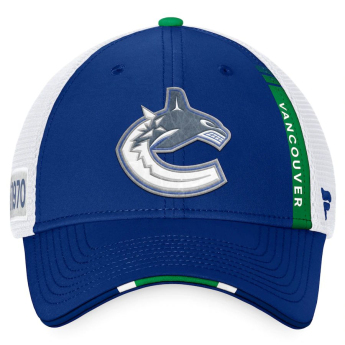 Vancouver Canucks баскетболна шапка с козирка 2022 NHL Draft Authentic Pro On Stage Trucker Adjustable