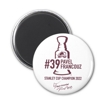 Colorado Avalanche магнит Pavel Francouz #39 Stanley Cup Champion 2022 white
