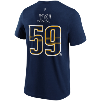 Nashville Predators мъжка тениска Roman Josi #59 Name & Number Graphic navy
