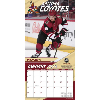 Arizona Coyotes календар 2023 Wall Calendar