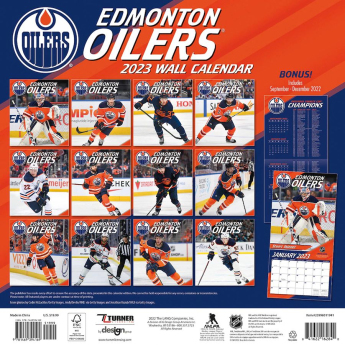 Edmonton Oilers календар 2023 Wall Calendar