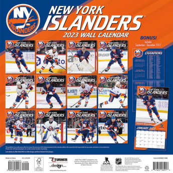 New York Islanders календар 2023 Wall Calendar