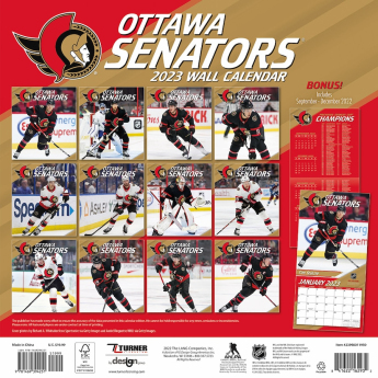 Ottawa Senators календар 2023 Wall Calendar