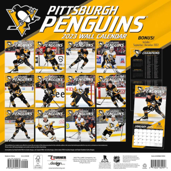 Pittsburgh Penguins календар 2023 Wall Calendar