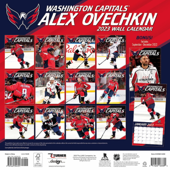 Washington Capitals календар Alexander Ovechkin #8 2023 Wall Calendar