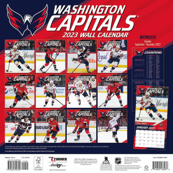 Washington Capitals календар 2023 Wall Calendar