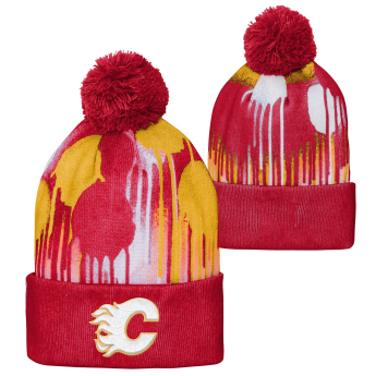 Calgary Flames детска зимна шапка Paint Splatter Cuffed