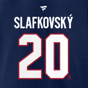 Montreal Canadiens мъжка тениска Juraj Slafkovsky #20 Stack Logo Name & Number Blue