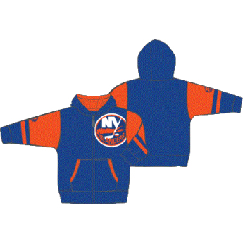 New York Islanders детски суитшърт с качулка Faceoff Colorblocked Fleece Full-Zip