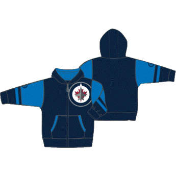 Winnipeg Jets детски суитшърт с качулка Faceoff Colorblocked Fleece Full-Zip