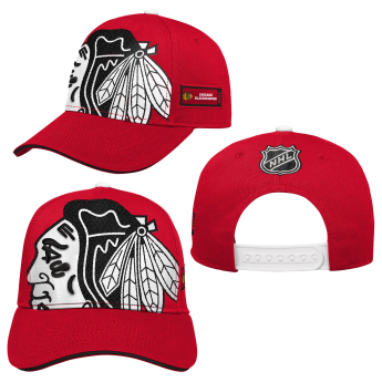 Chicago Blackhawks детска бейзболна шапка с козирка Big Face red