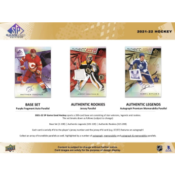 NHL кутии хокей карти NHL 2021-22 Upper Deck SP Game Used Hobby Box