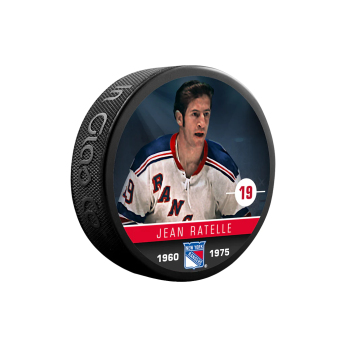 New York Rangers шайба Jean Ratelle #19 Souvenir Collector Hockey Puck