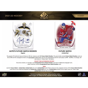 NHL кутии хокей карти NHL 2021-22 Upper Deck SP Authentic Hobby Box