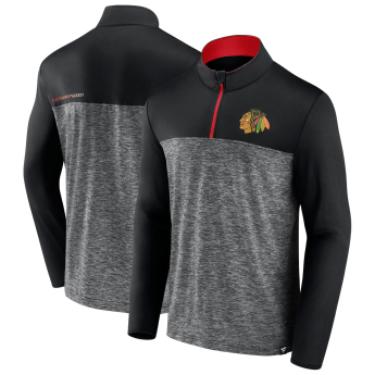 Chicago Blackhawks мъжки суитшърт Iconic Defender 1/4 Zip black