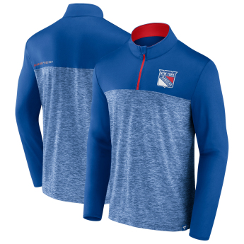 New York Rangers мъжки суитшърт Iconic Defender 1/4 Zip blue