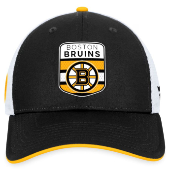 Boston Bruins баскетболна шапка с козирка Draft 2023 Podium Trucker Adjustable Authentic Pro