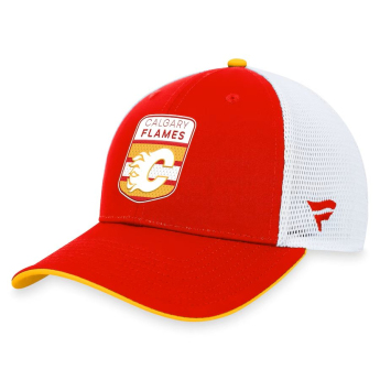 Calgary Flames баскетболна шапка с козирка Draft 2023 Podium Trucker Adjustable Authentic Pro