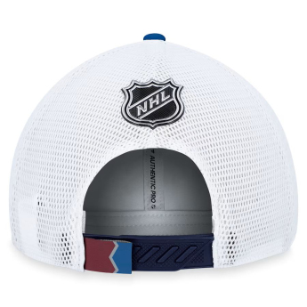 Colorado Avalanche баскетболна шапка с козирка Draft 2023 Podium Trucker Adjustable Authentic Pro
