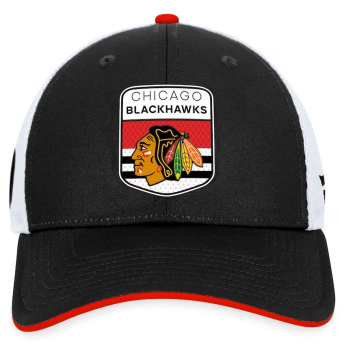 Chicago Blackhawks баскетболна шапка с козирка Draft 2023 Podium Trucker Adjustable Authentic Pro