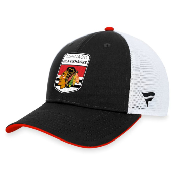 Chicago Blackhawks баскетболна шапка с козирка Draft 2023 Podium Trucker Adjustable Authentic Pro