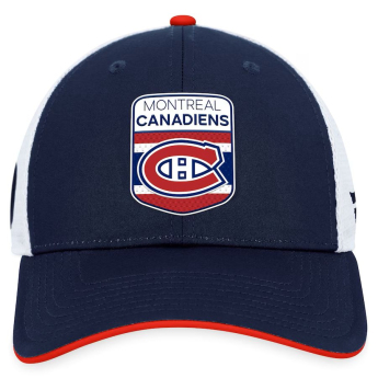 Montreal Canadiens баскетболна шапка с козирка Draft 2023 Podium Trucker Adjustable Authentic Pro