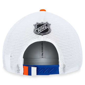 New York Islanders баскетболна шапка с козирка Draft 2023 Podium Trucker Adjustable Authentic Pro