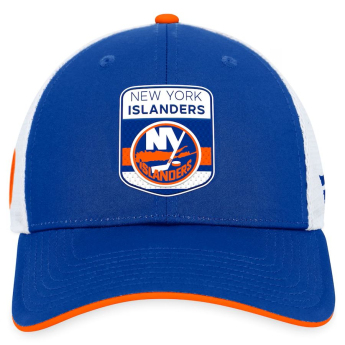 New York Islanders баскетболна шапка с козирка Draft 2023 Podium Trucker Adjustable Authentic Pro