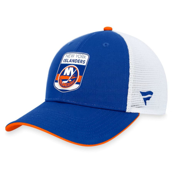 New York Islanders баскетболна шапка с козирка Draft 2023 Podium Trucker Adjustable Authentic Pro
