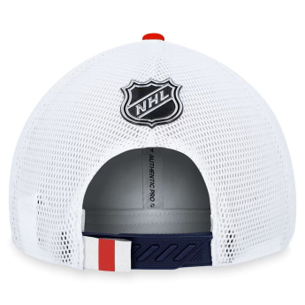 New York Rangers баскетболна шапка с козирка Draft 2023 Podium Trucker Adjustable Authentic Pro
