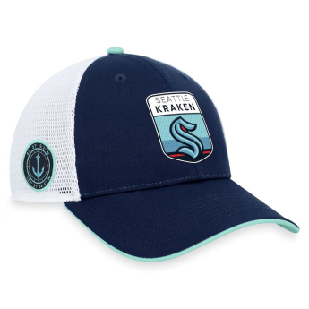 Seattle Kraken баскетболна шапка с козирка Draft 2023 Podium Trucker Adjustable Authentic Pro