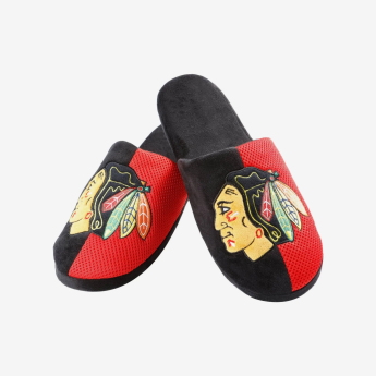 Chicago Blackhawks мъжки пантофи Logo Staycation Slipper