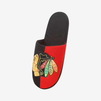 Chicago Blackhawks мъжки пантофи Logo Staycation Slipper
