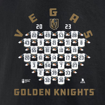 Vegas Golden Knights мъжка тениска 2023 Stanley Cup Champions Jersey Roster