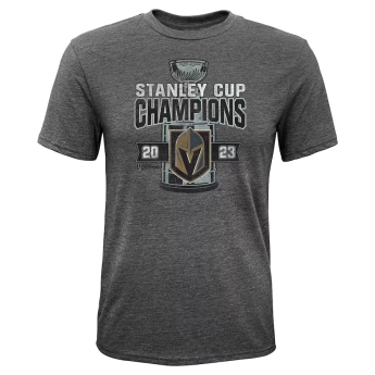 Vegas Golden Knights детска тениска 2023 Stanley Cup Champions Tri-Blend grey