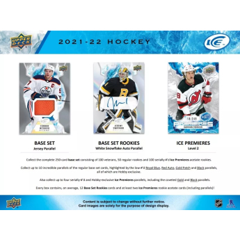 NHL кутии хокей карти NHL 2021-22 Upper Deck Ice Hobby Box