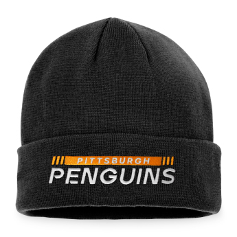 Pittsburgh Penguins зимна шапка Authentic Pro Game & Train Cuffed Knit Black