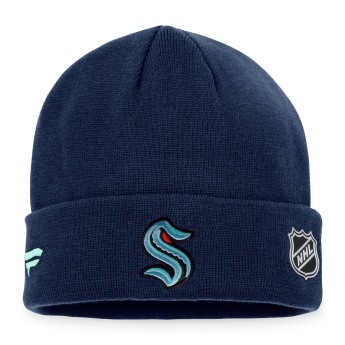 Seattle Kraken зимна шапка Authentic Pro Game & Train Cuffed Knit Traditional Navy